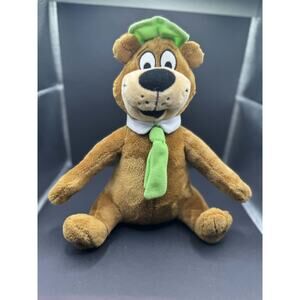 Yogi Bear Plush Stuffed Animal Brown Teddy Green Hat Tie